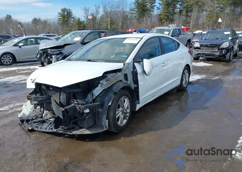 2019 Hyundai Elantra Sel z USA, uszkodzony, nr VIN 5NPD84LF4KH480163